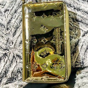 EUC - MICHAEL KORS JET SET PHONE CASE WALLET (ROSE GOLD - PATENT LEATHER)